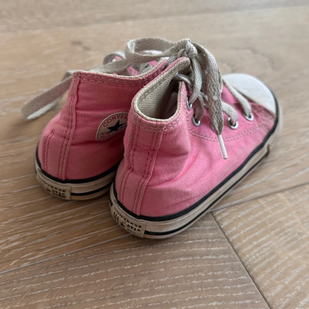 Kids Pink High-Top Sneakers